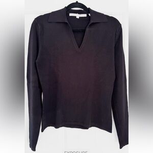 Max Studio black polo collar pullover sweater $190 - large